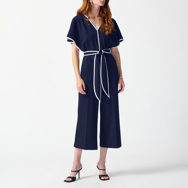 Joseph Ribkoff Navy White Trim Jumpsuit