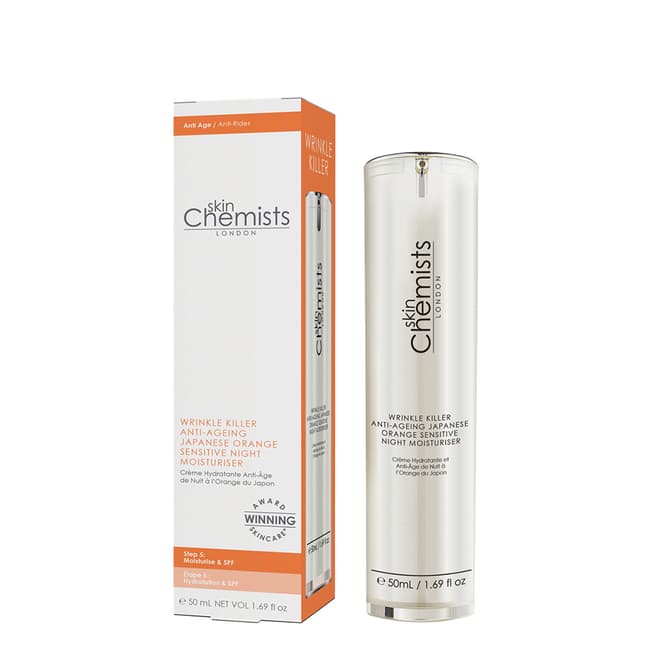 Skinchemists Wrinkle Killer Anti-Ageing Japanese Orange Sensitive Night Moisturiser 50ml