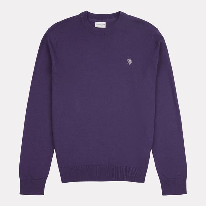 U.S. Polo Assn. Purple Lightweight Cotton Blend Jumper