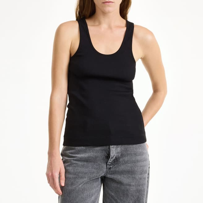 By Malene Birger Black Organic Cotton Anisa Tank Top