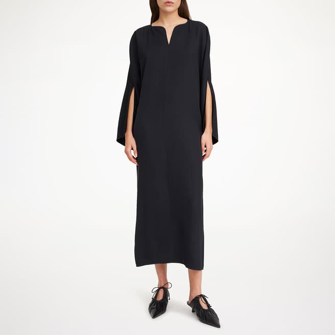 By Malene Birger Black Cais Wool Midi Dress