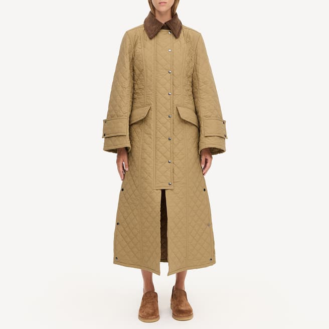 By Malene Birger Beige Pinelope Collared Longline Coat