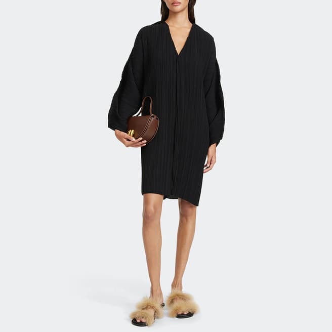 By Malene Birger Black Dielle V Neck Mini Dress