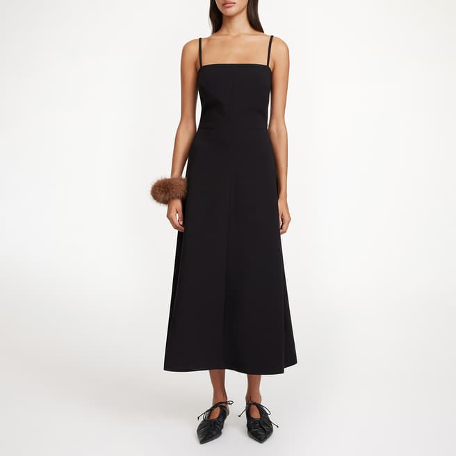 By Malene Birger Black Fiona Strappy Midi Dress