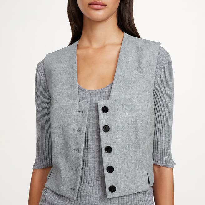 By Malene Birger Grey Bettas Cropped Waistcoat