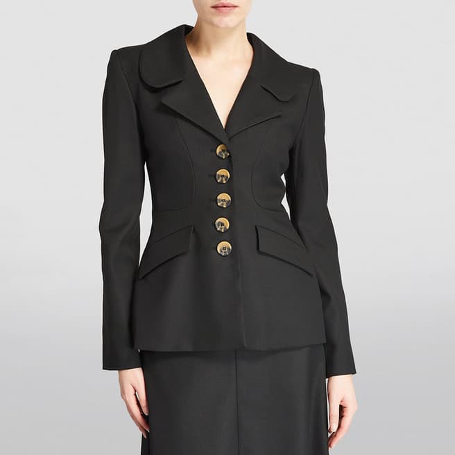 By Malene Birger Black Adrienna Notched Blazer