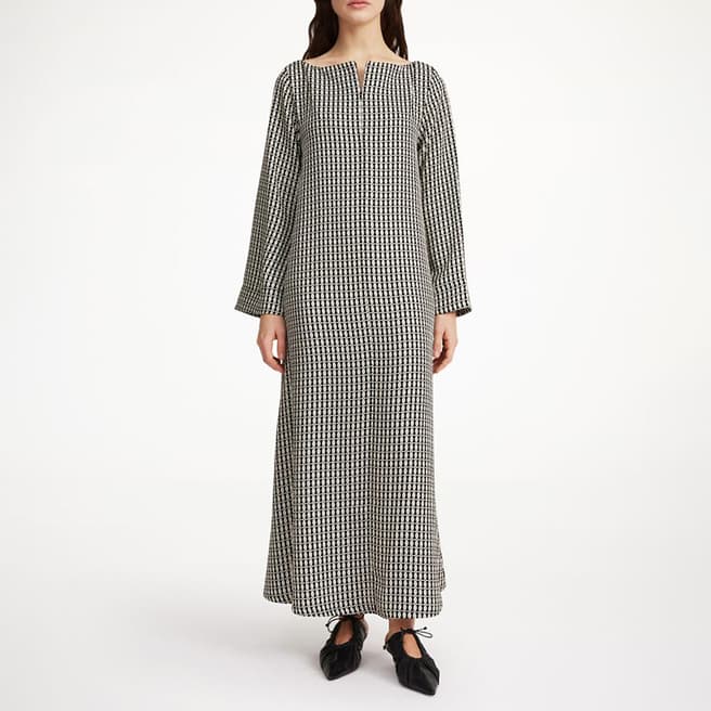 By Malene Birger Black Check Bajune Maxi Dress