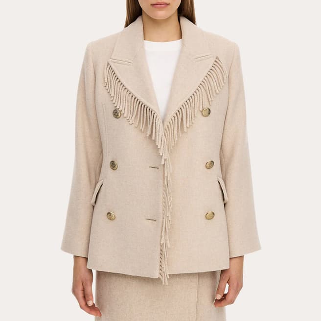 By Malene Birger Beige Wool Blend Iggie Jacket