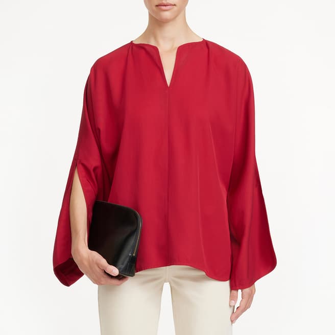 By Malene Birger Red Calias V Neck Blouse