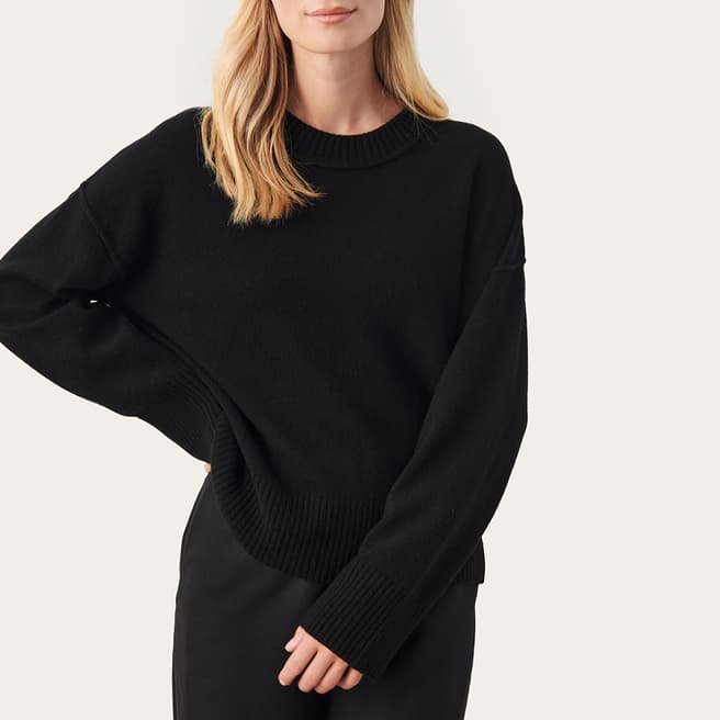 Part Two Black Wool Blend Charlene Jumper