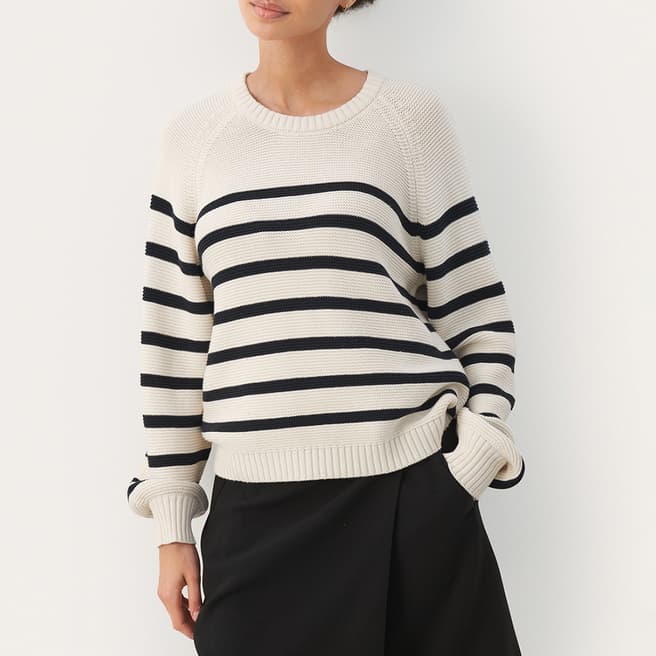 Part Two Navy/Cream Stripe Saya Jumper