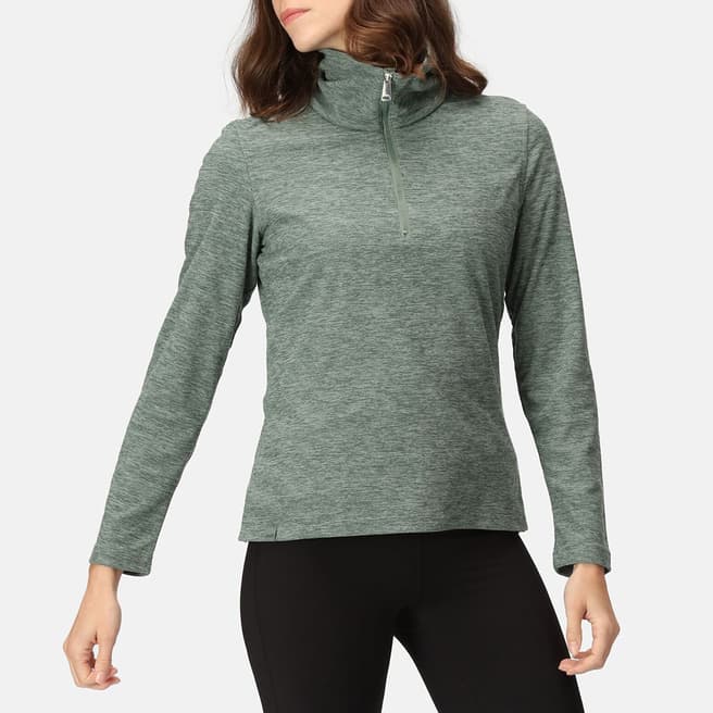 Regatta Green Kizmit Half Zip Fleece