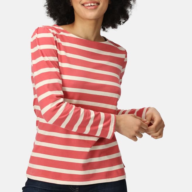 Regatta Red Federica Striped Cotton T-Shirt