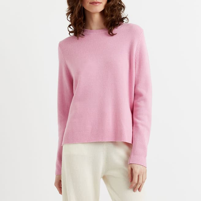 Chinti and Parker Pink Cashmere Boxy Jumper