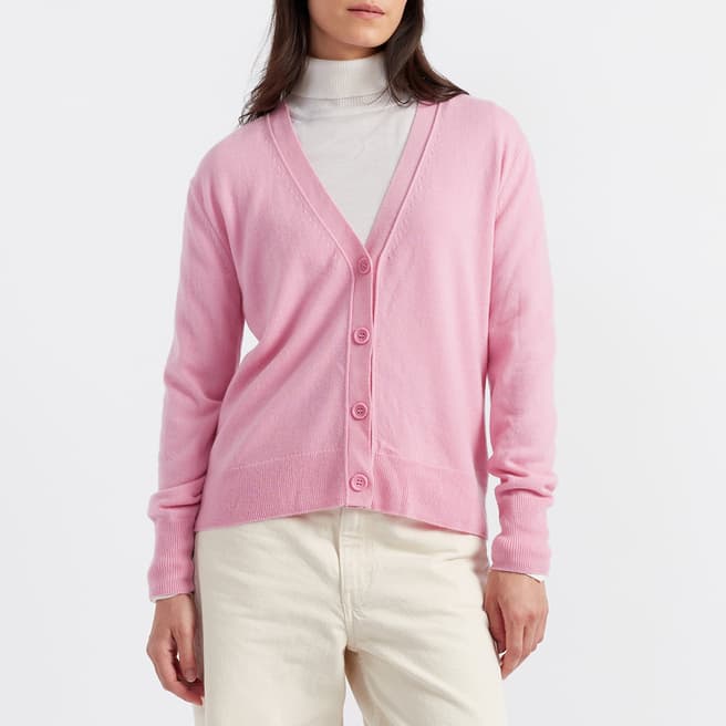 Chinti and Parker Pink Cashmere Essentials Cardigan