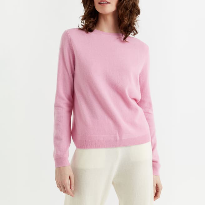 Chinti and Parker Pink Cashmere Crew Jumper