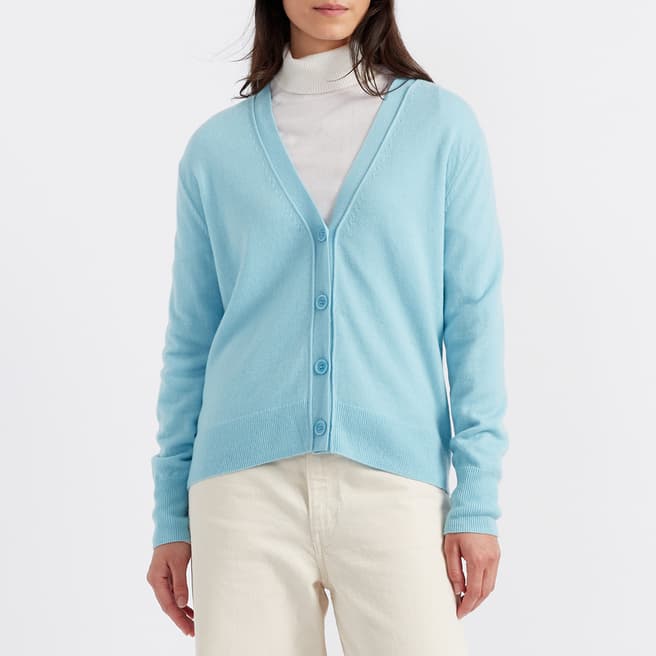 Chinti and Parker Blue Cashmere Essentials Cardigan