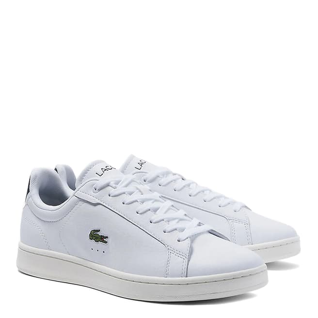 Lacoste Men's White/Green Carnaby Pro Trainers