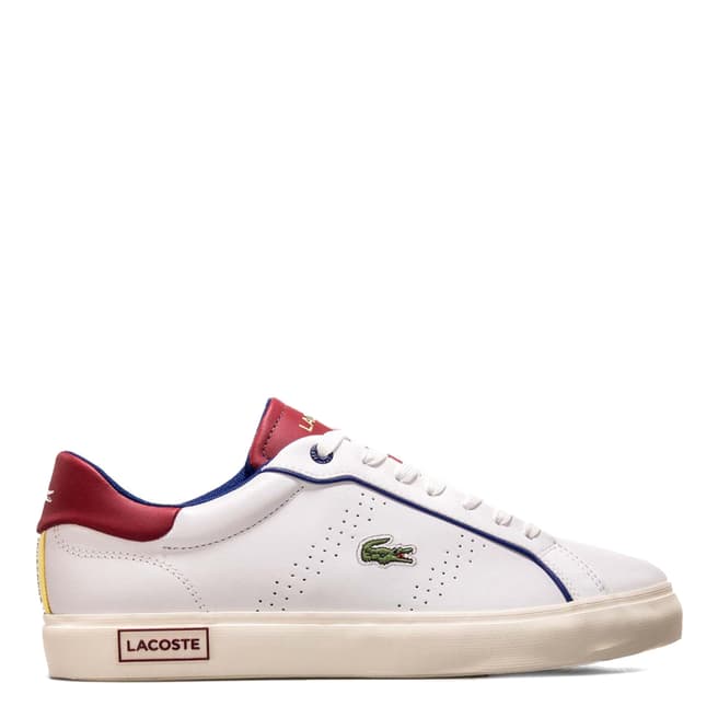 Lacoste Men's White/Red Powercourt Trainers