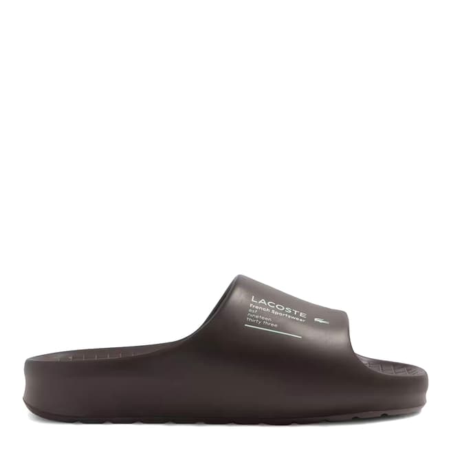 Lacoste Men's Brown Serve Slides