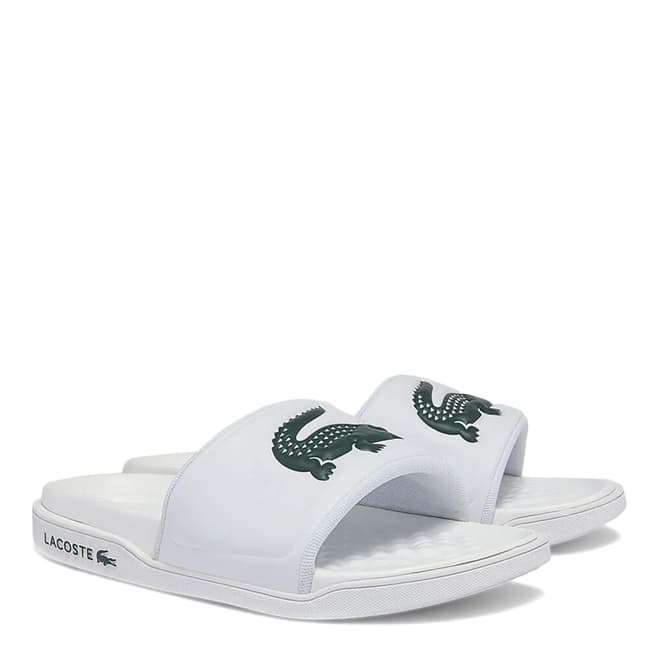 Lacoste Women's White Croco Dualiste Slides