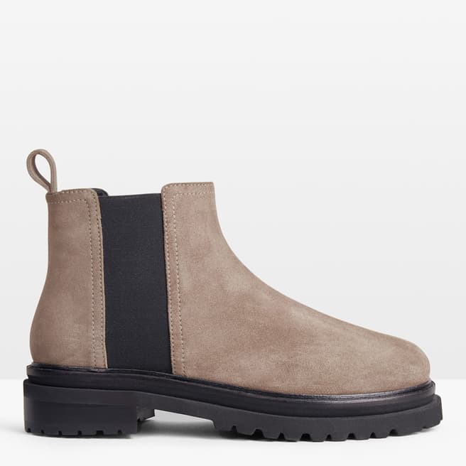 hush Beige Bailey Suede Leather Boots