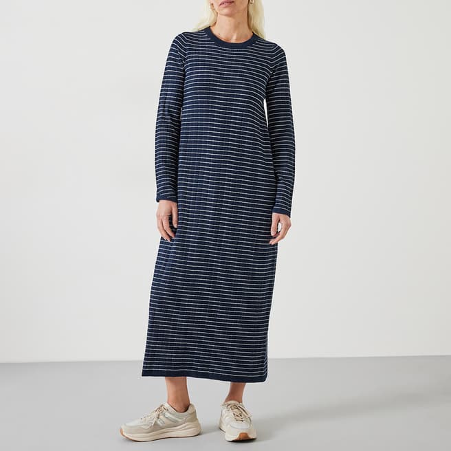 hush Navy Dixie Cotton Knitted Dress