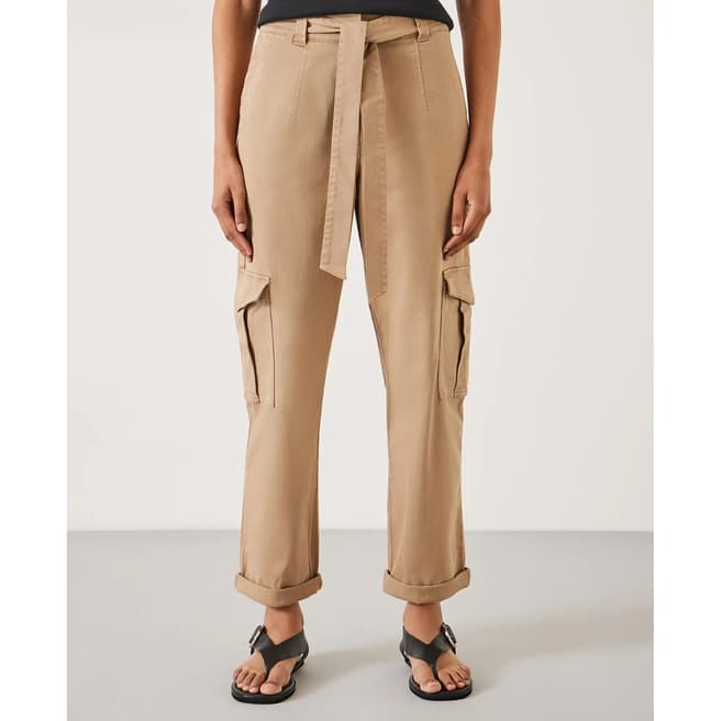 hush Beige Belted Trousers