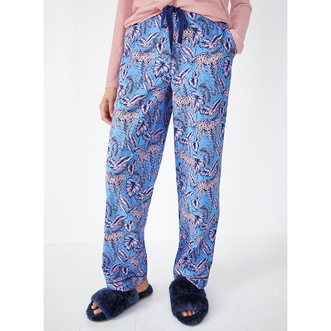 hush Blue Isla Cotton Pyjama Bottoms