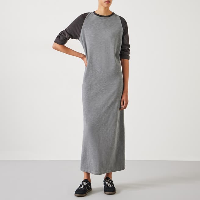 hush Grey Billie Cotton Maxi Dress