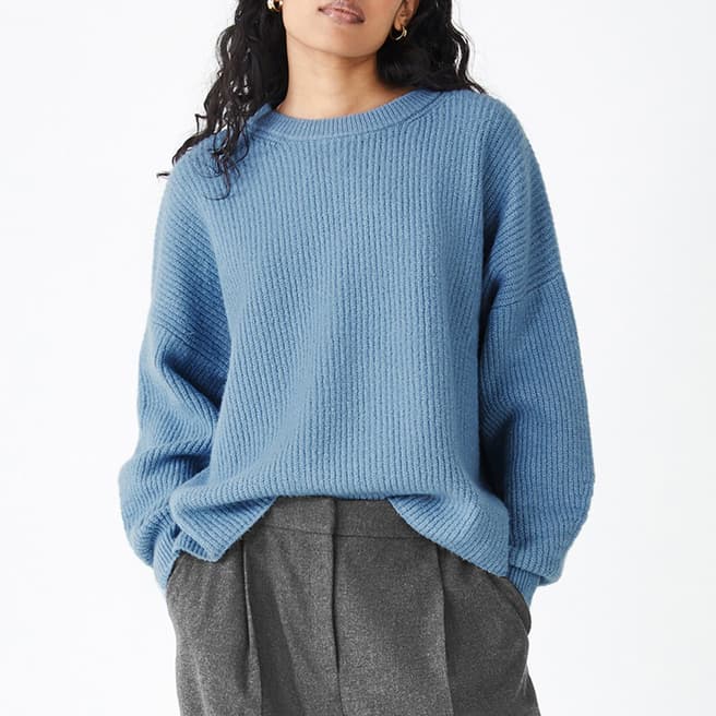 hush Light Blue Penny Wool Blend Jumper