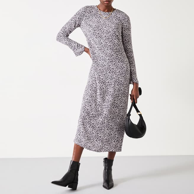 hush Grey Milani Midi Dress