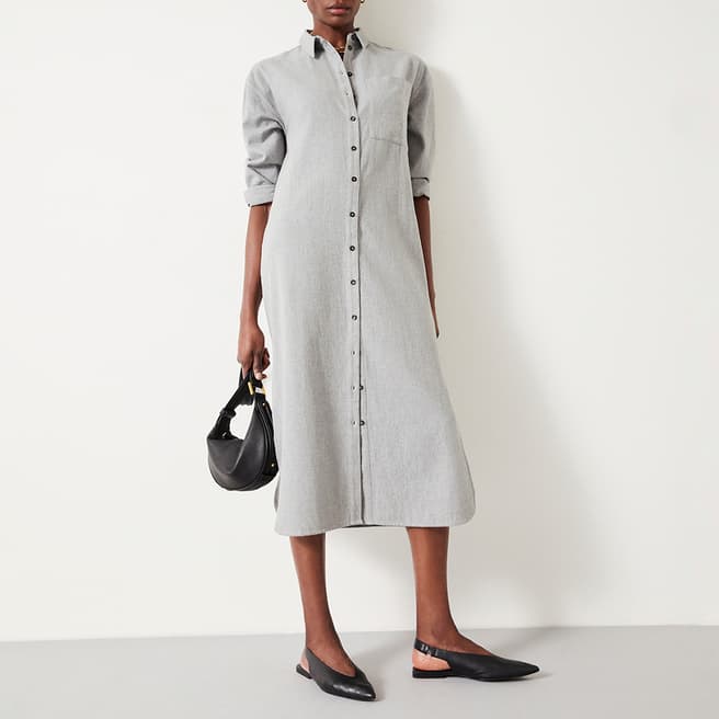 hush Grey Alexa Maxi Cotton Dress