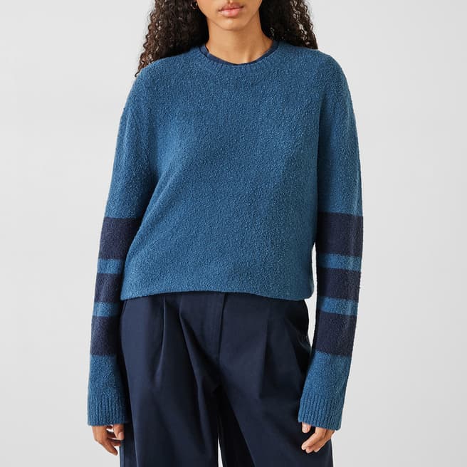 hush Blue Bellata Wool Blend Jumper