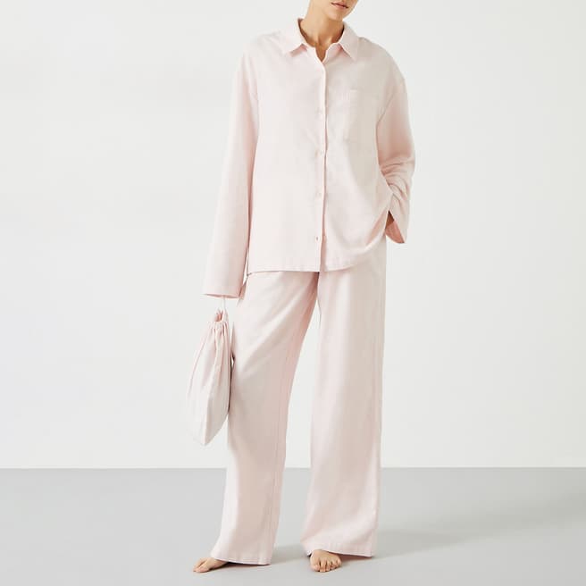 hush Pink Luella Brushed Twill Pyjamas