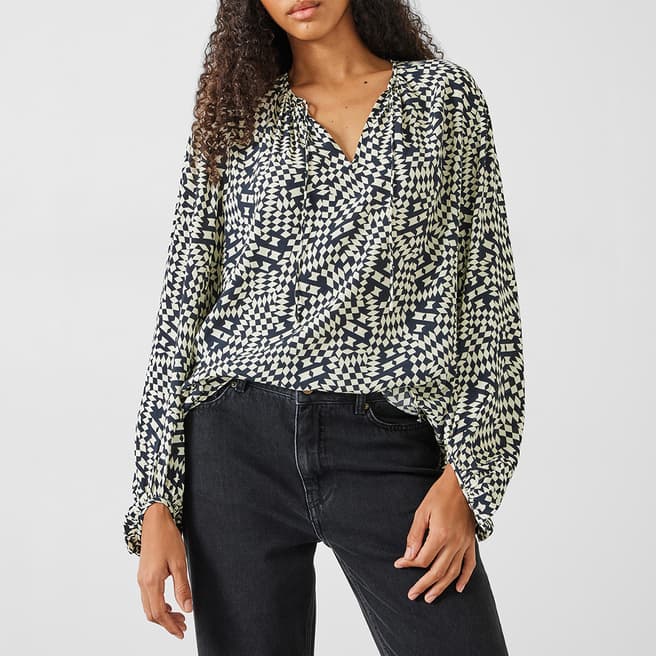 hush Black Hartley Printed Top