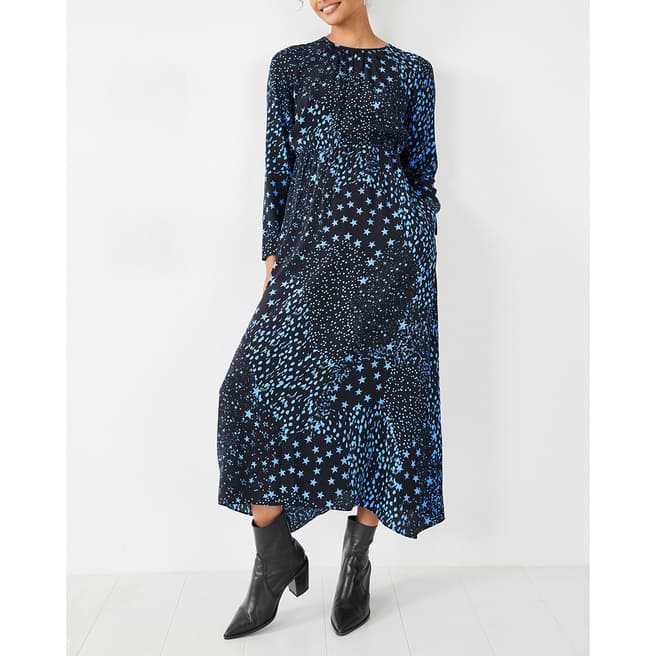 hush Blue Willow Midi Dress