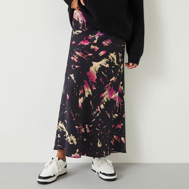 hush Black/Pink Emeri Slip Skirt