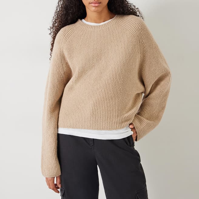 hush Beige Tamar Wool Blend Jumper