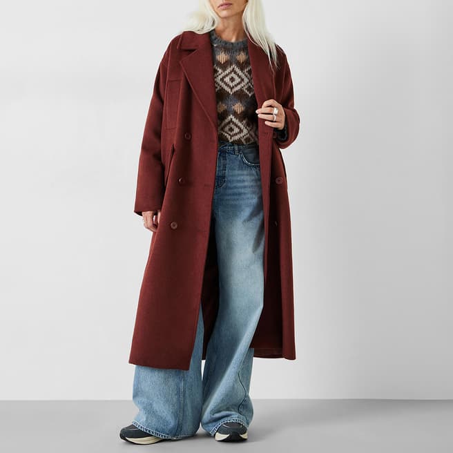 hush Brown Maddie Relaxed Coat