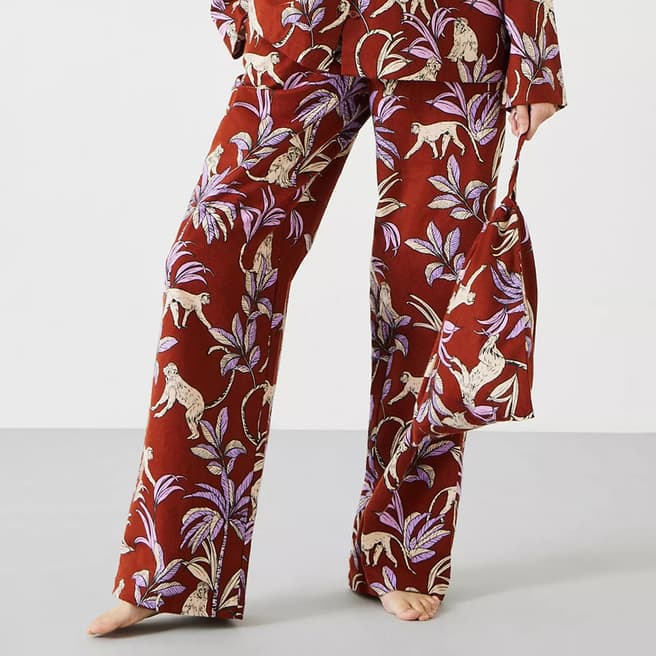 hush Orange Sadie Cotton Pyjama Trousers