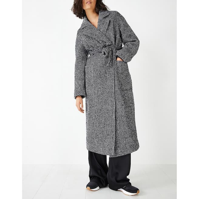 hush Black Morgana Relaxed Coat