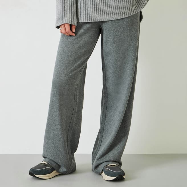 hush Grey Theo Tailored Cotton Trousers