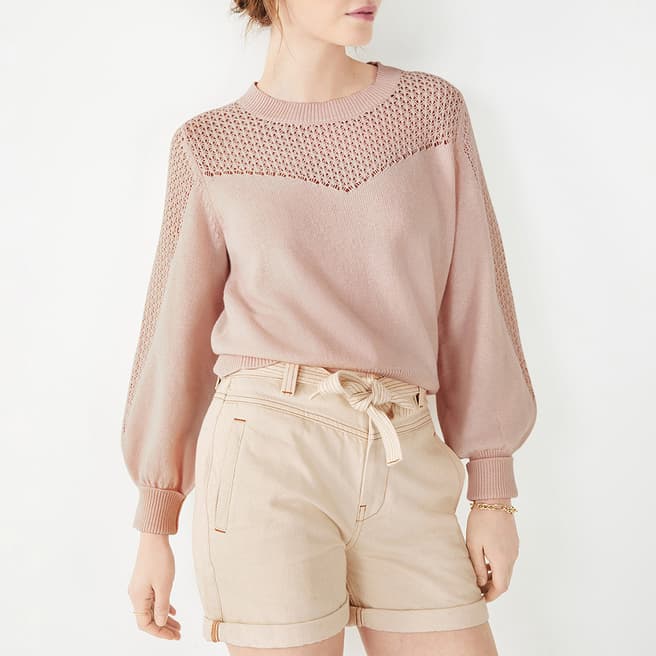 hush Pink Ives Wool Blend Jumper