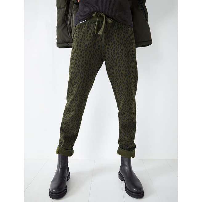 hush Khaki Morgan printed Joggers