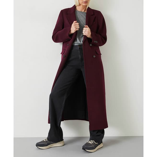 hush Burgundy Miranda Coat