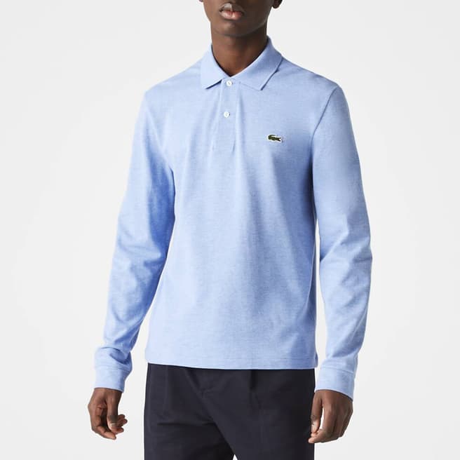 Lacoste Pale Blue Long Sleeve Polo Shirt