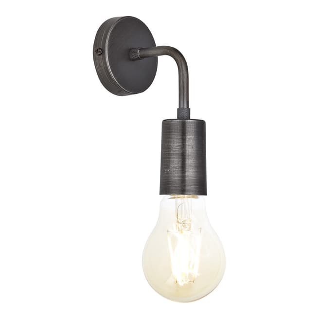 Industville Sleek Edison Wall Light - Pewter