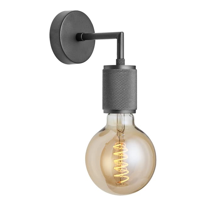 Industville Knurled Edison Wall Light - Pewter