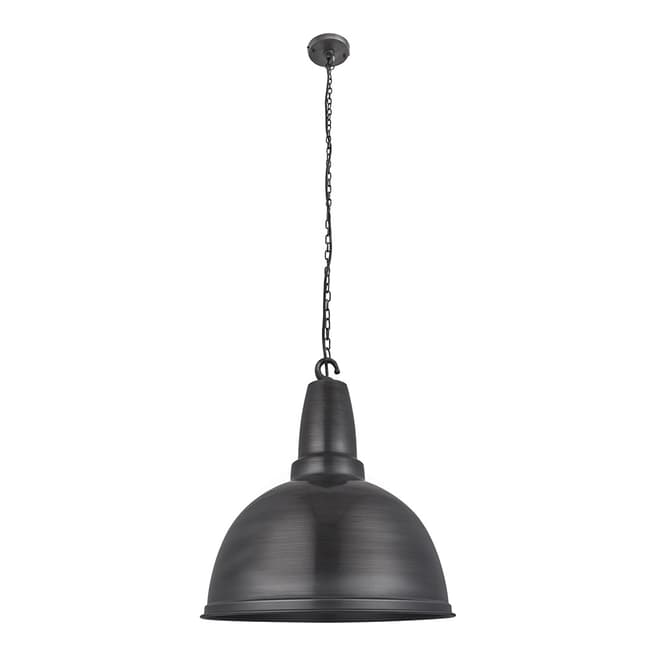 Industville Retro Large Pendant - 17 Inch - Pewter